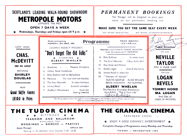 Metropole Glasgow 1959