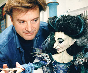 Glenn Holden with "The Sea Witch" Marionette