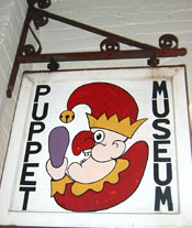Puppet Museum Hanging Sign from Abbots Bromley
