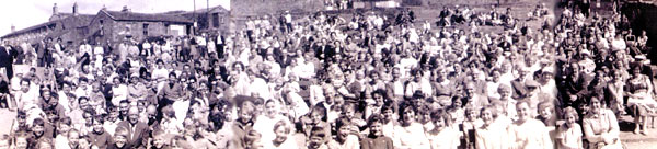 A typical audience at Heysham Head, Morecambe