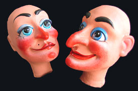 Painted Punch & Judy Heads