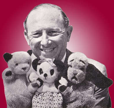 Harry Corbett with Sooty, Sweep & Soo