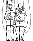 Publicity sketch of the Gendarmes