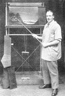 Wallace Peat Demonstrating Puppet Stage